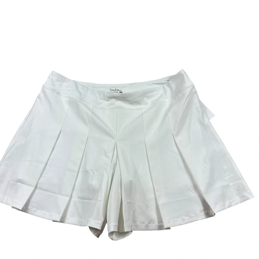 LILLY PULITZER: NWT Luxletic 5” Frazier Shorts in Resort White UPF 50+ Size 16